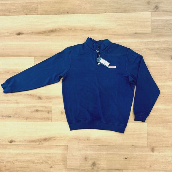 NWT* Vineyard Vines Collegiate 1/4 Zip Shep Shirt in Navy - Men's Small - Picture 3 of 10